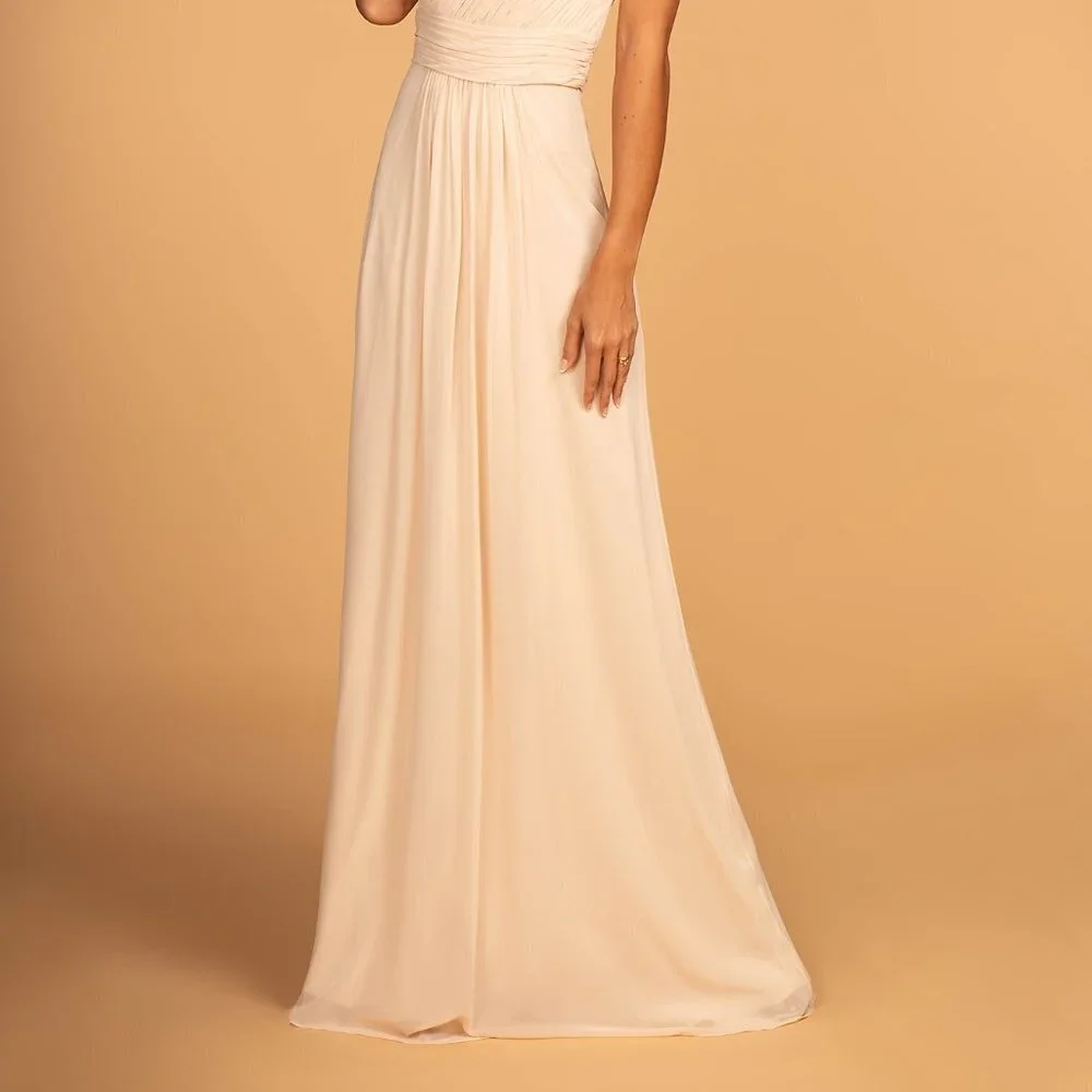 NEW LONG OFF THE SHOULDER SLEEVELESS CHIFFON DRESS WITH HALTER NECKLINE GL2606_4